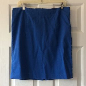 Kenar royal blue pencil skirt